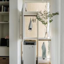 63㎡簡約三居，改動一面墻，拯救“長滿鞋”的極窄玄關(guān)！