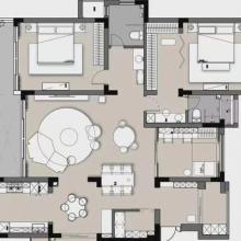 170平中古混搭風(fēng)格四室改三房