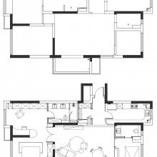 爆改119㎡精裝房，波浪吊頂，拱形雙開(kāi)門，住進(jìn)浪漫“咖啡屋”！