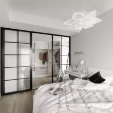 70平的簡約風小戶型，把兩房變一房，多出個衣帽間