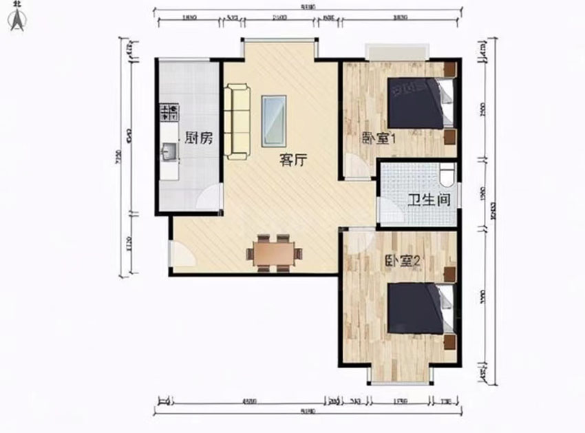 79㎡混搭風(fēng)的家