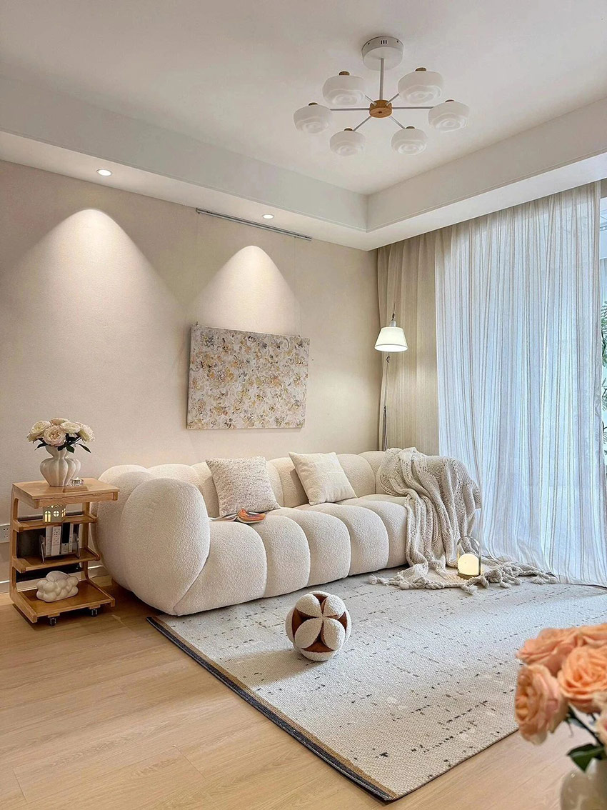 68㎡奶油風(fēng)把“小戶型做大”的精髓拿捏住了