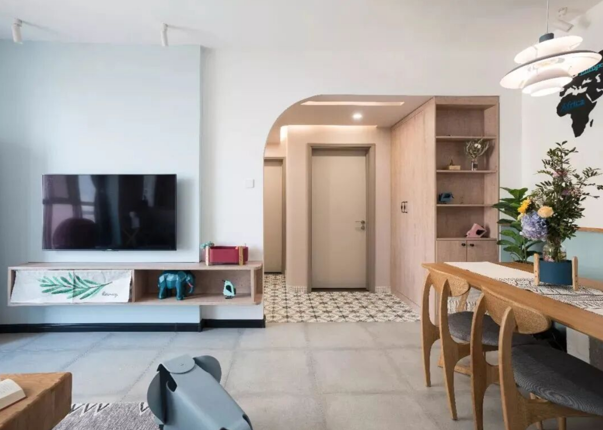 78㎡北歐風(fēng)二居：開放式布局 + 清新配色，小空間滿是朝氣！