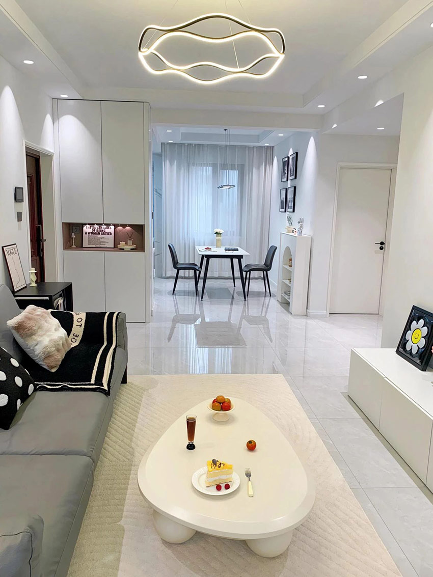 60平2室一廳，硬裝簡單真的太顯大了！